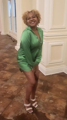 Customer photo review of Solid Draped Shirt Dress