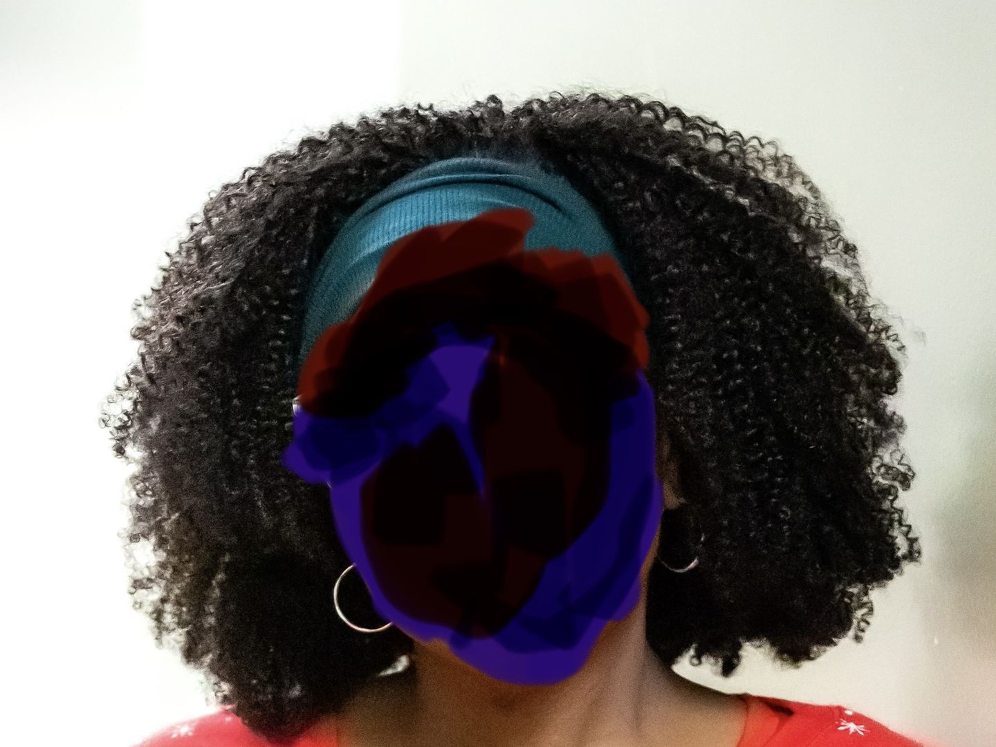 Customer photo review of Mary Afro Kinky Curly Human Hair Headband Wig