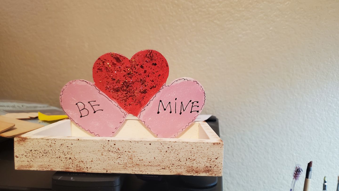 Customer photo review of Unfinished Wood Round Classic Heart Shape up to 24" DIY Valentines Day Wedding Shower