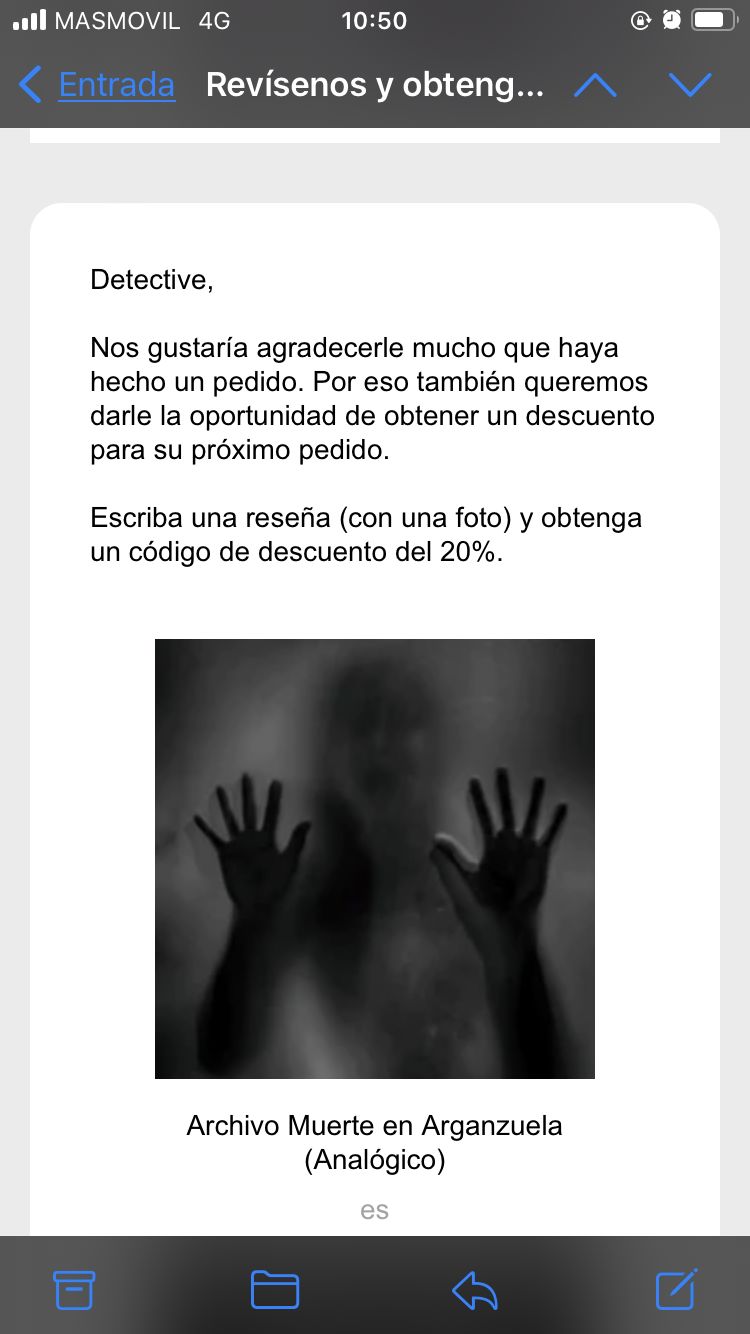 Customer photo review of Archivo Muerte en Arganzuela (Analógico)