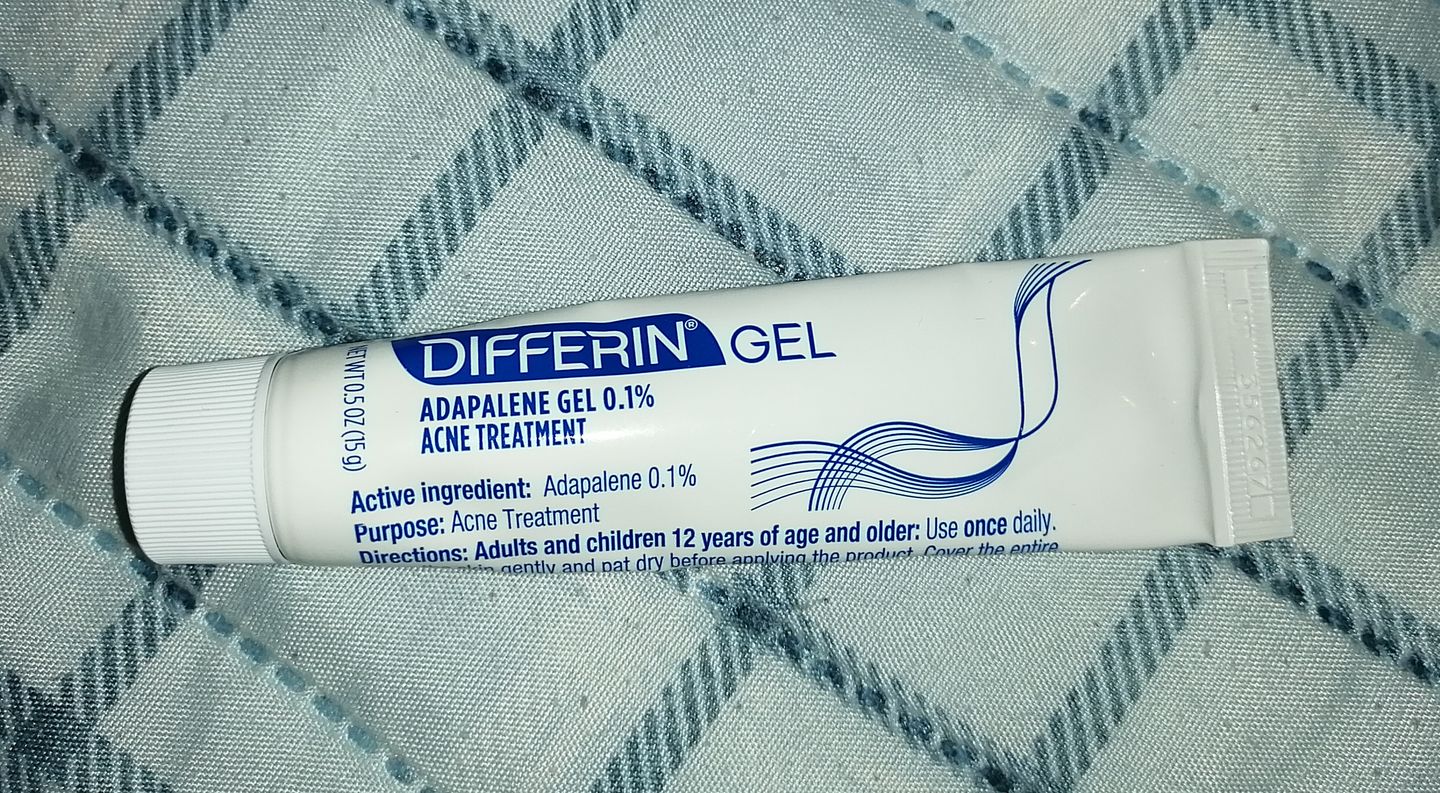 Customer photo review of Differin Gel Adapalene Gel 0.1% Acne Treatment 15g
