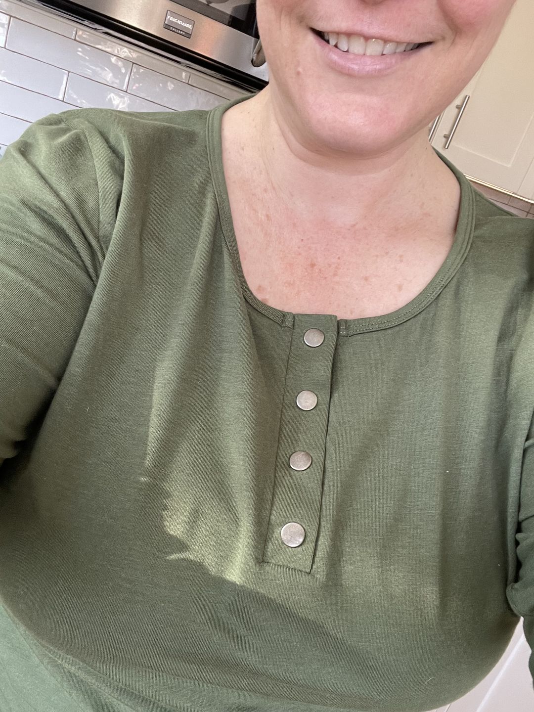 Customer photo review of *Freshly Baked* Long Sleeve Henley - Boxing Week