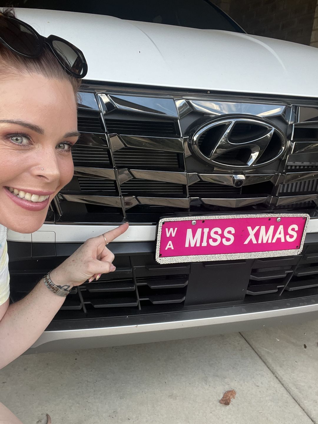 Customer photo review of Bling Number Plate Frames