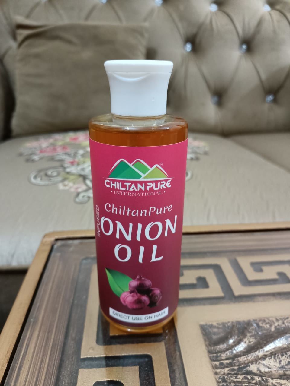 Customer photo review of Red Onion Blackseed Oil- Enhances Hair Growth, Anti-Hair fall, Prevents Premature Hair Growing, Makes Hair Strong & Glossy