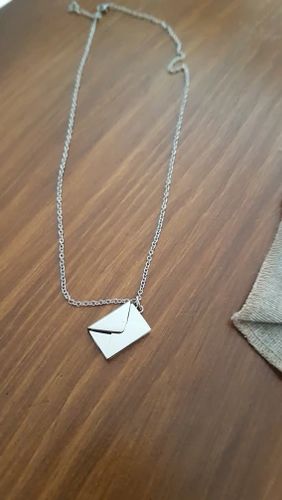 Customer photo review of Love Letter Necklace Rose Box Set in 18K Gold Plating