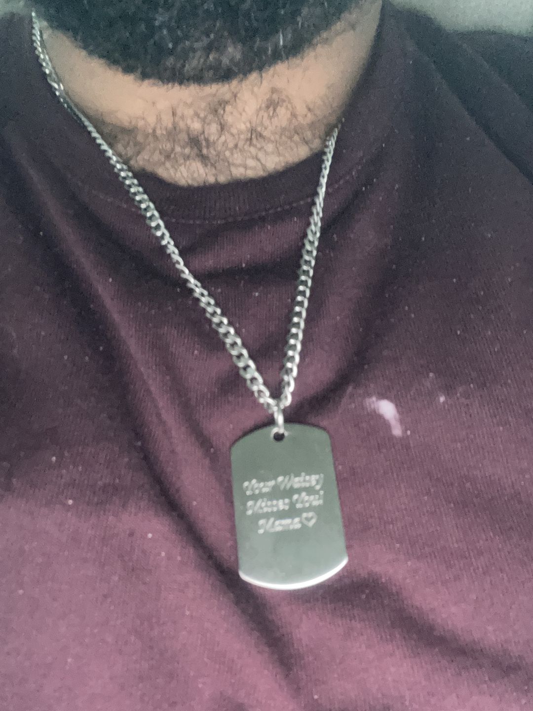 Customer photo review of Matte Dog Tag