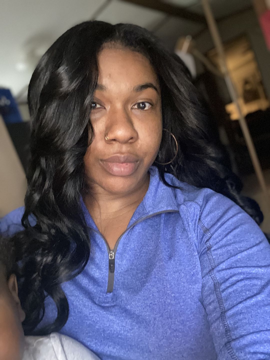 Customer photo review of Natural Color Body Wave Micro Loop Hair Extension