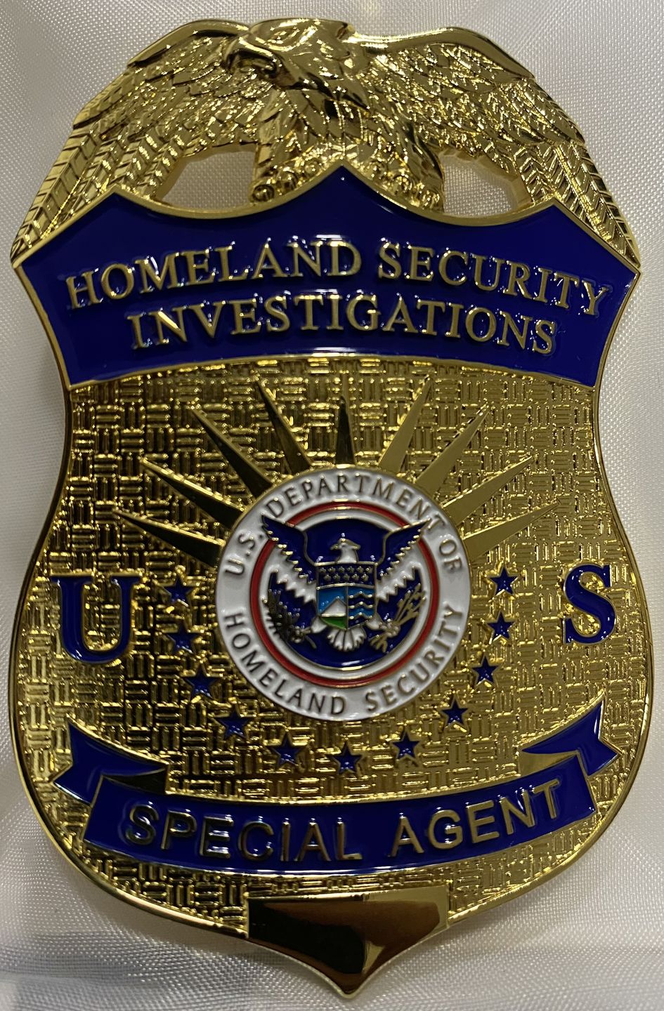 Customer photo review of US HSI Homeland Security Investigations Special Agent Badge Solid Copper Replica Movie Props