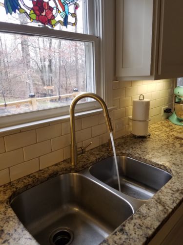 Customer photo review of Imperium Touch Control Dual Function Pull Out Spout Kitchen Faucet