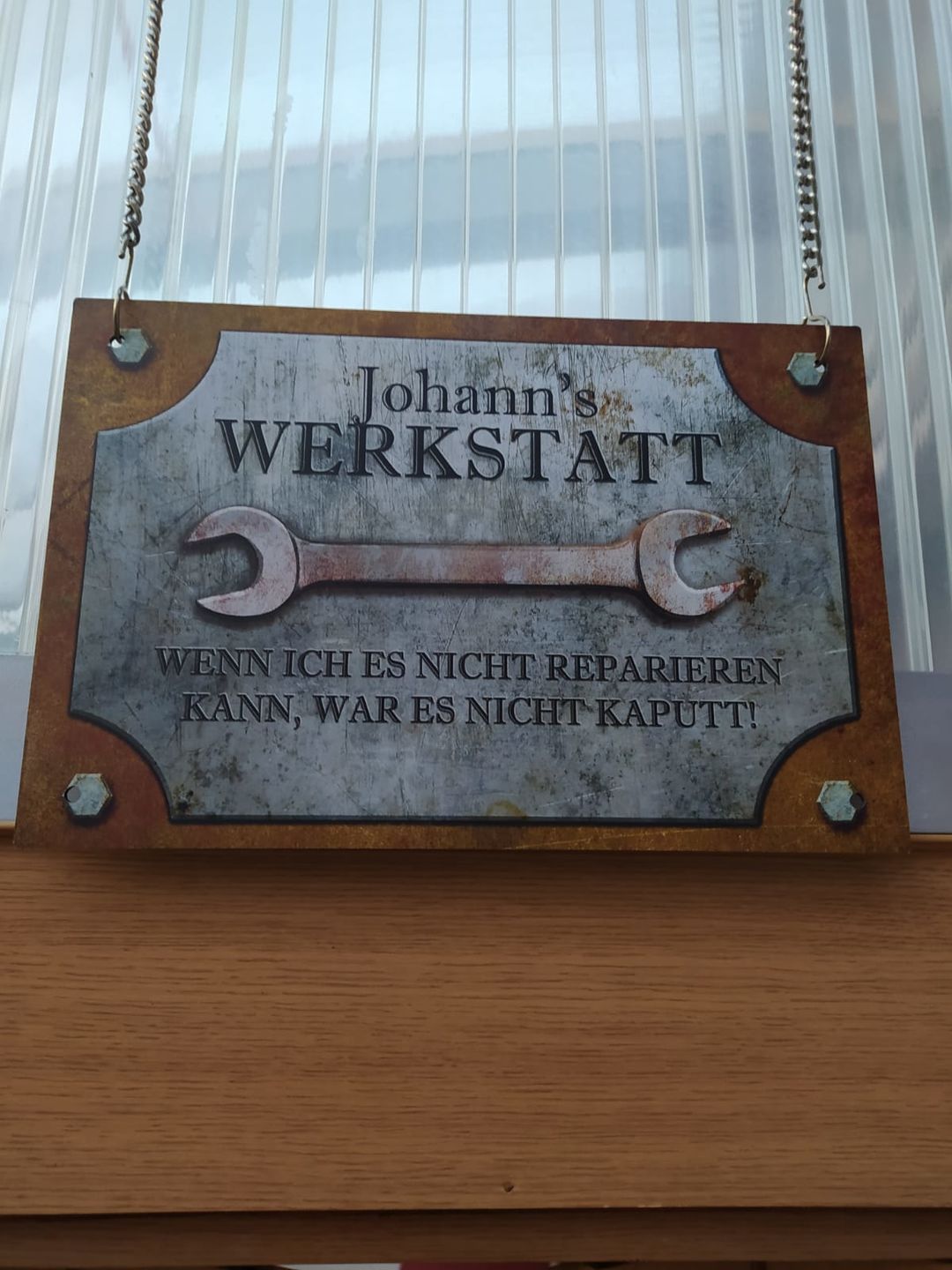 Customer photo review of Für Bastler - Heimwerker-Türschild