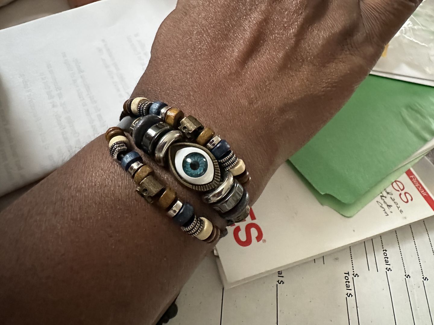 Customer photo review of Anti-jealousy Evil Eye Bracelet