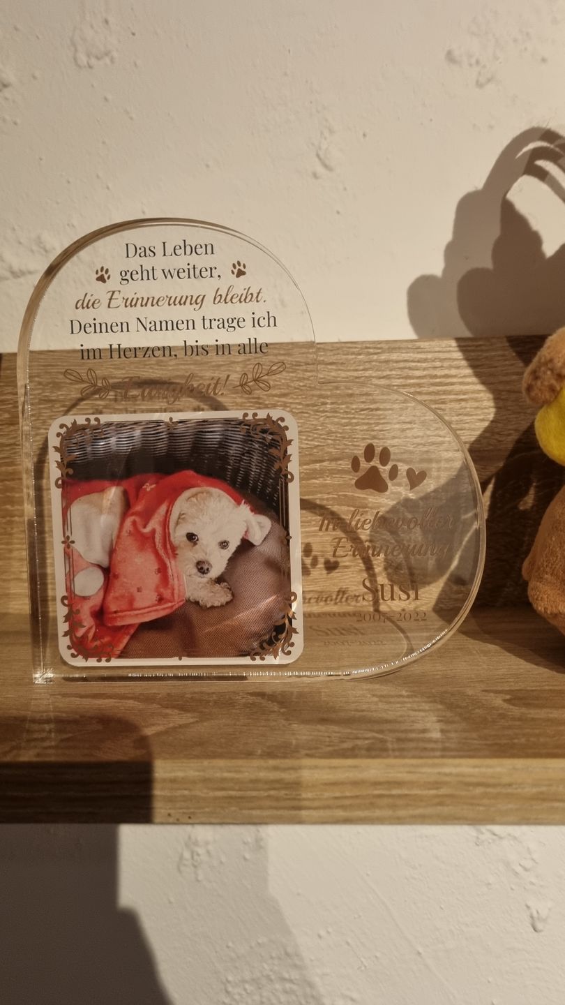Customer photo review of Die Erinnerung bleibt - Individuelles Glasherz