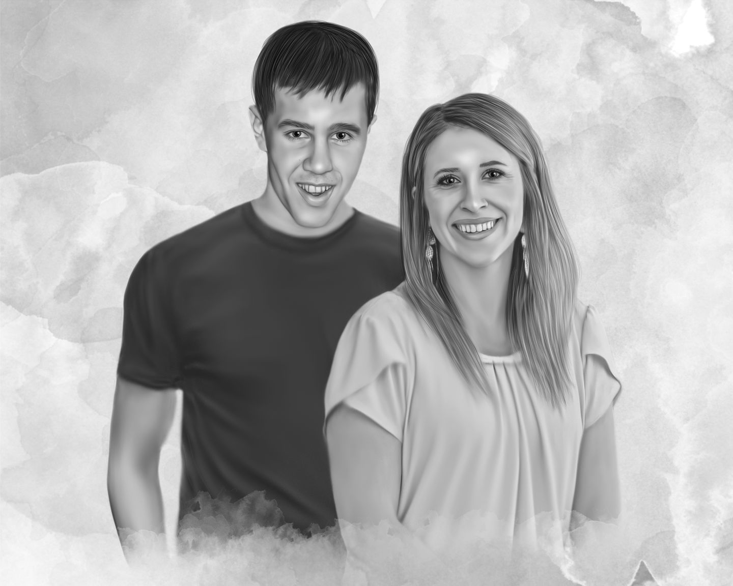 Customer photo review of Charcoal Memorial Portraits from Photos