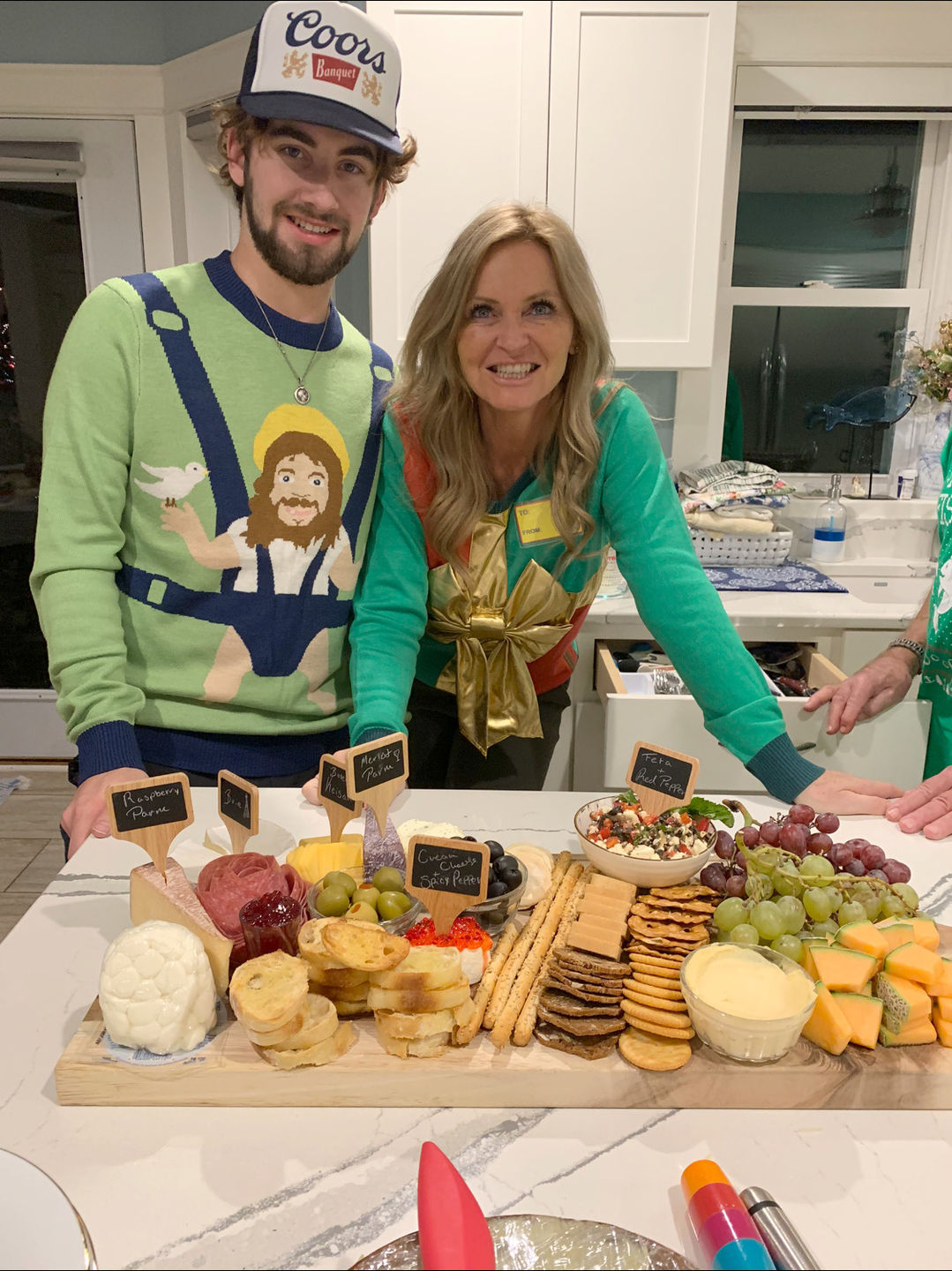Customer photo review of Office Christmas Sweater Party Murder Mystery Game Kit