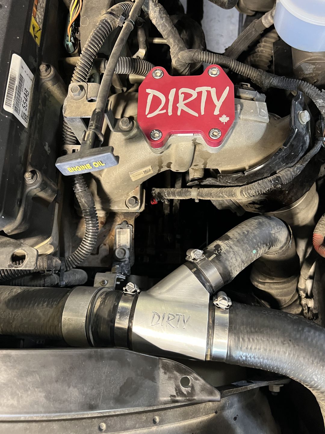 Customer photo review of 2013-2018 Cummins Billet Dual Radiator Coolant Y-Pipe (I67-ENG-A001)