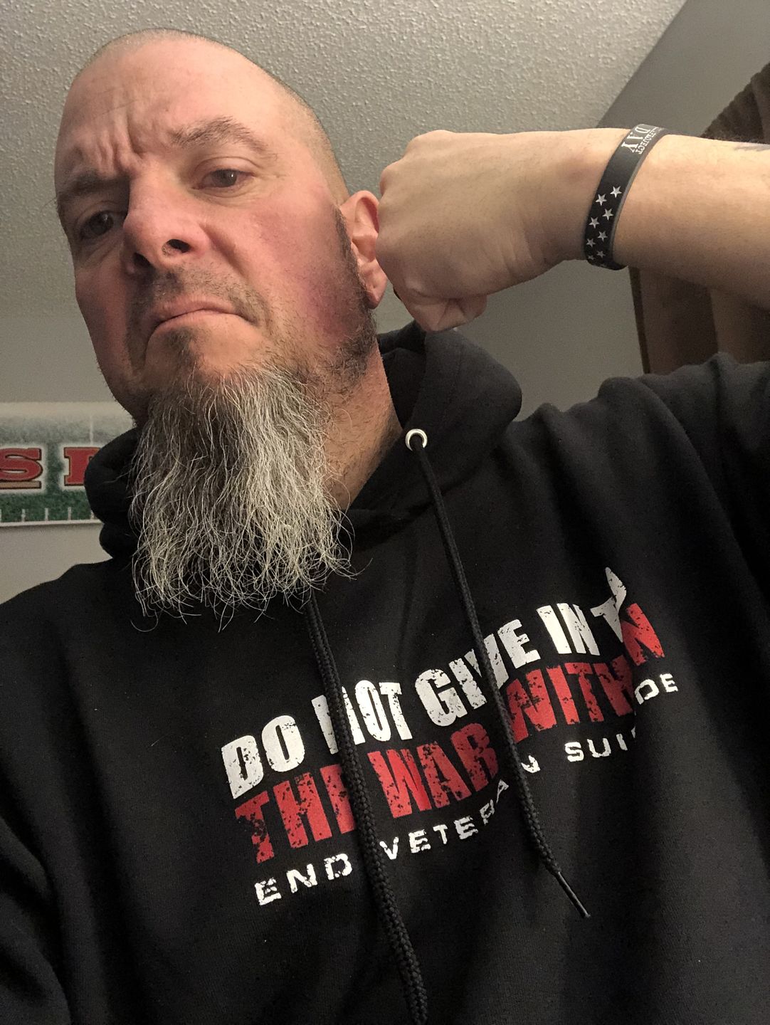 Customer photo review of Do Not Give In - Hoodie