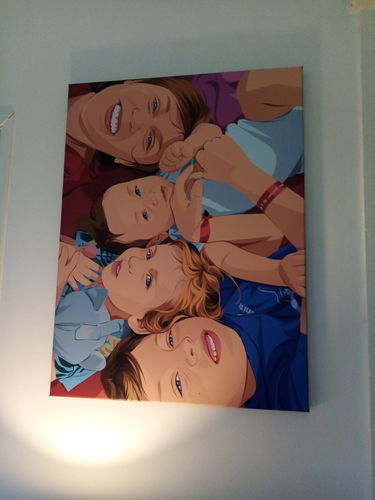 Customer photo review of Portrait Pop-Art ( sur toile )