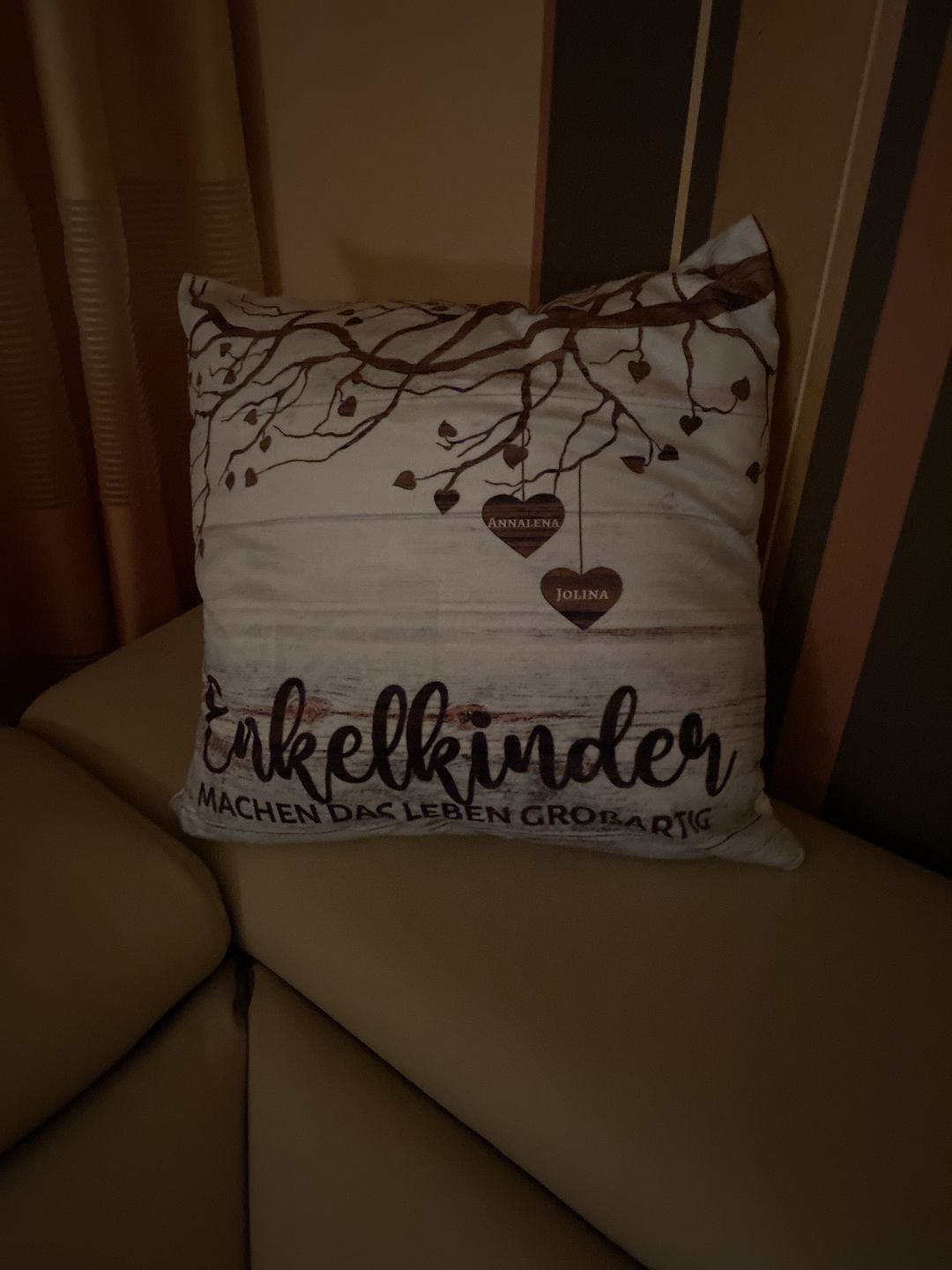 Customer photo review of Meine Enkelkinder - Großeltern-Kissen