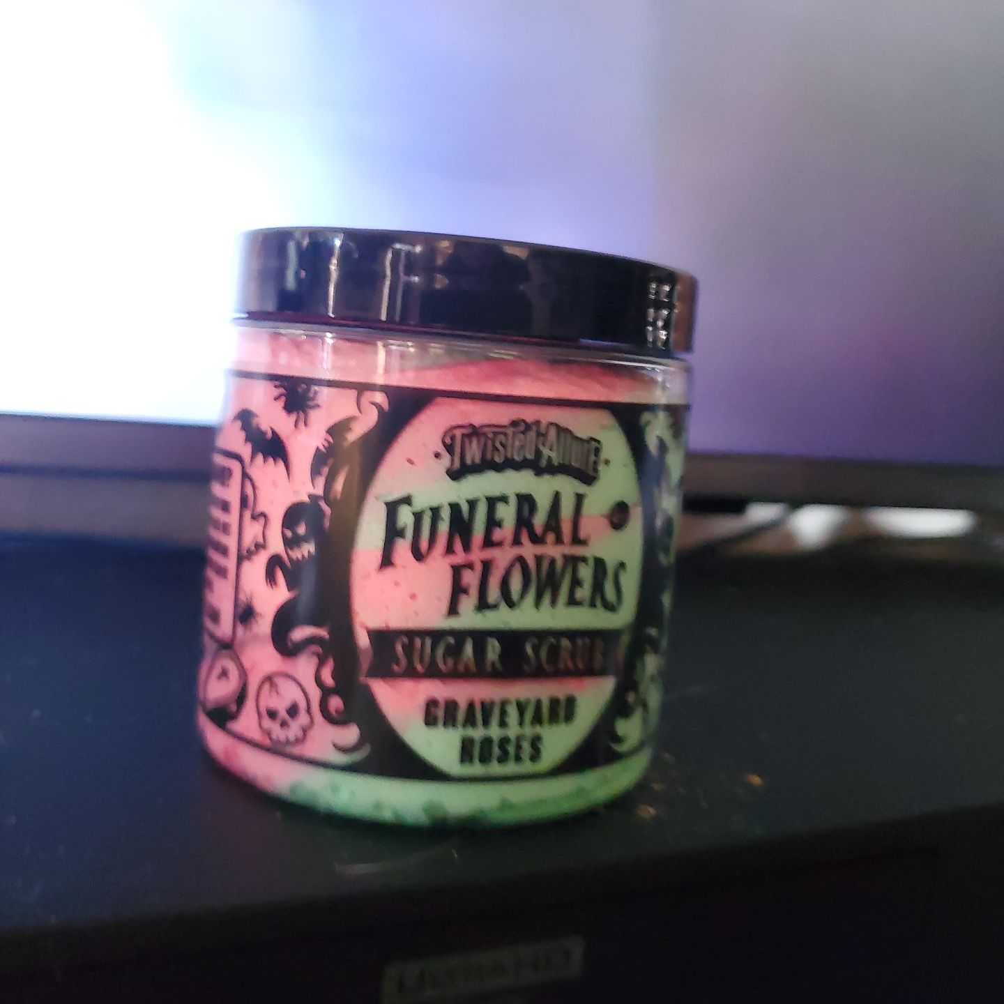 Customer photo review of Funeral Flowers Sugar Scrub (Graveyard Roses)