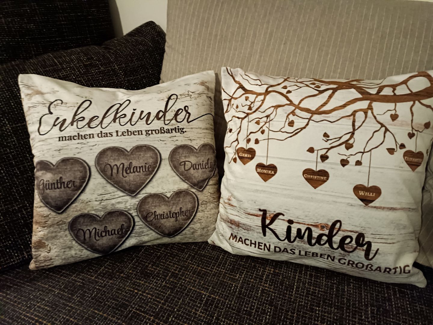 Customer photo review of Meine Enkelkinder - Großeltern-Kissen