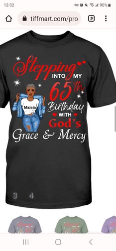 Customer photo review of 65th Birthday With God's Grace & Mercy