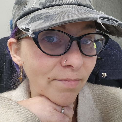 Customer photo review of Titanium Micro Opal Hinged Nose Hoop