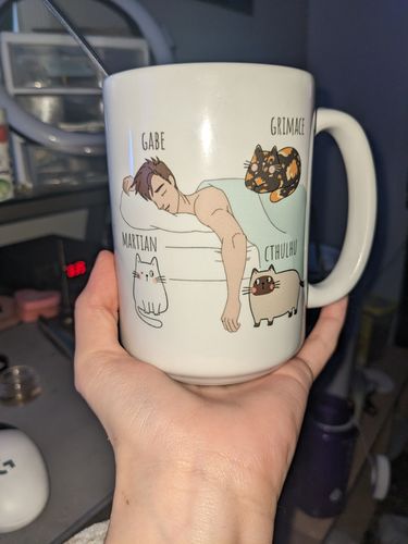 Customer photo review of Personalized Cat Dad Mug