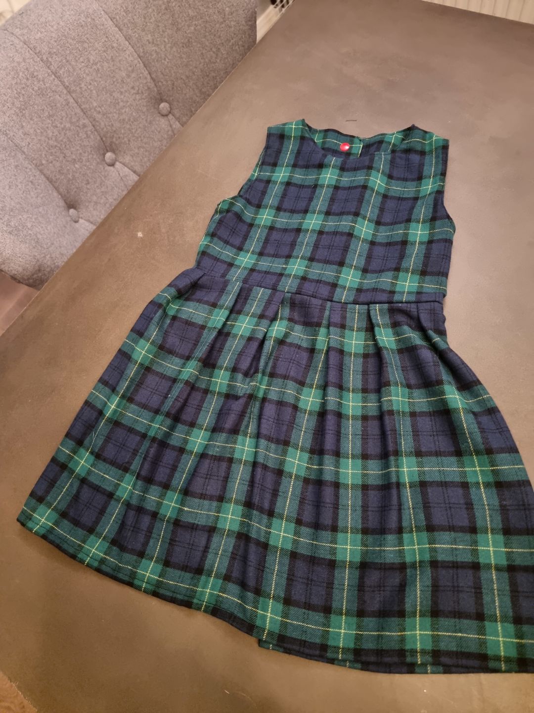 Customer photo review of Navy and Green Tartan Brushed Cotton Fabric