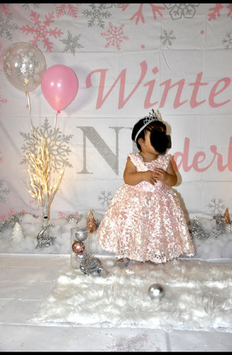 Customer photo review of Baby Girl and Toddler Princess Dress Sleeveless Round Neck Flower Girl Dress Pageant Dress