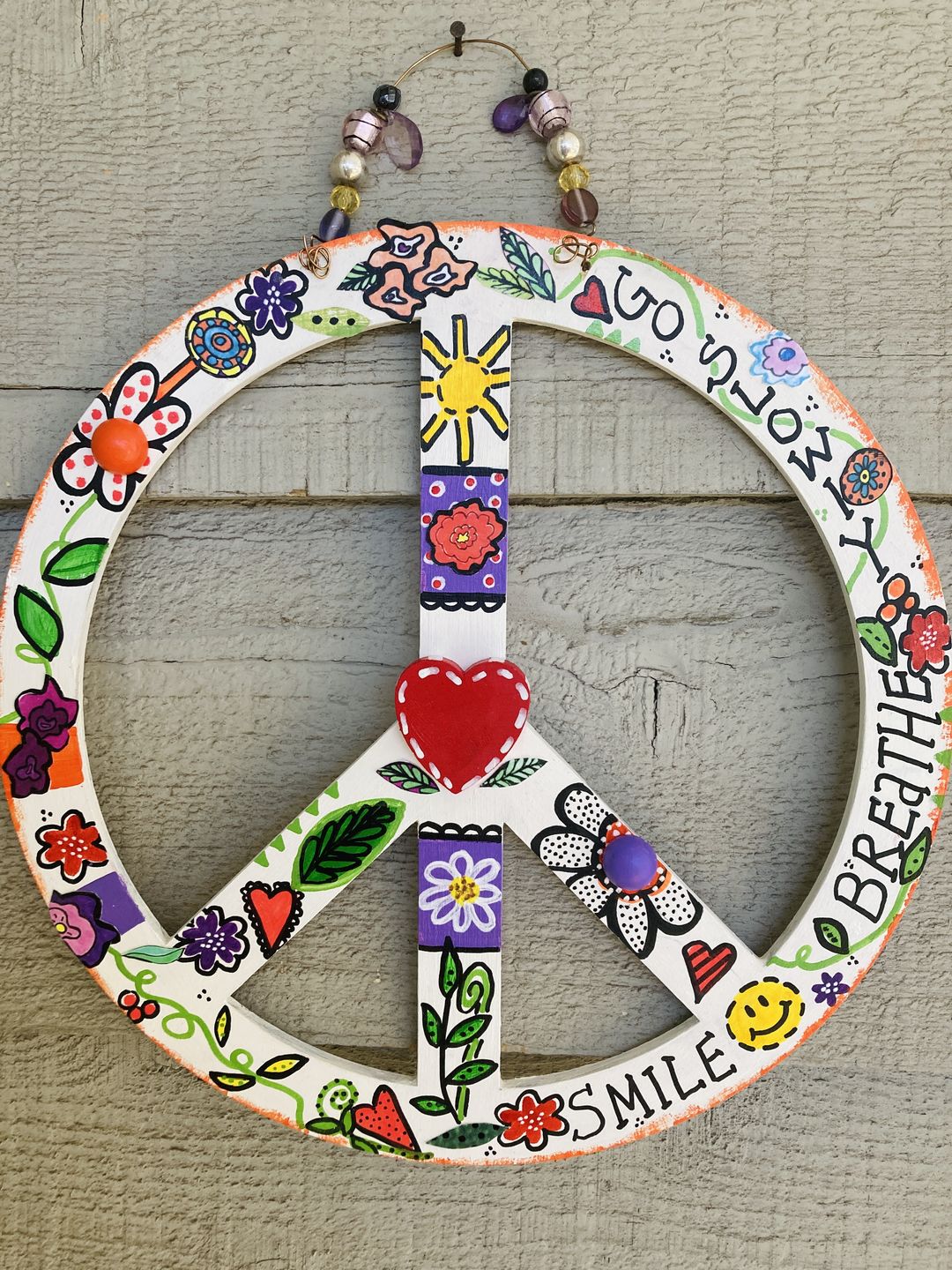 Customer photo review of Unfinished Wood Peace Symbol Shape - Craft - up to 24" DIY