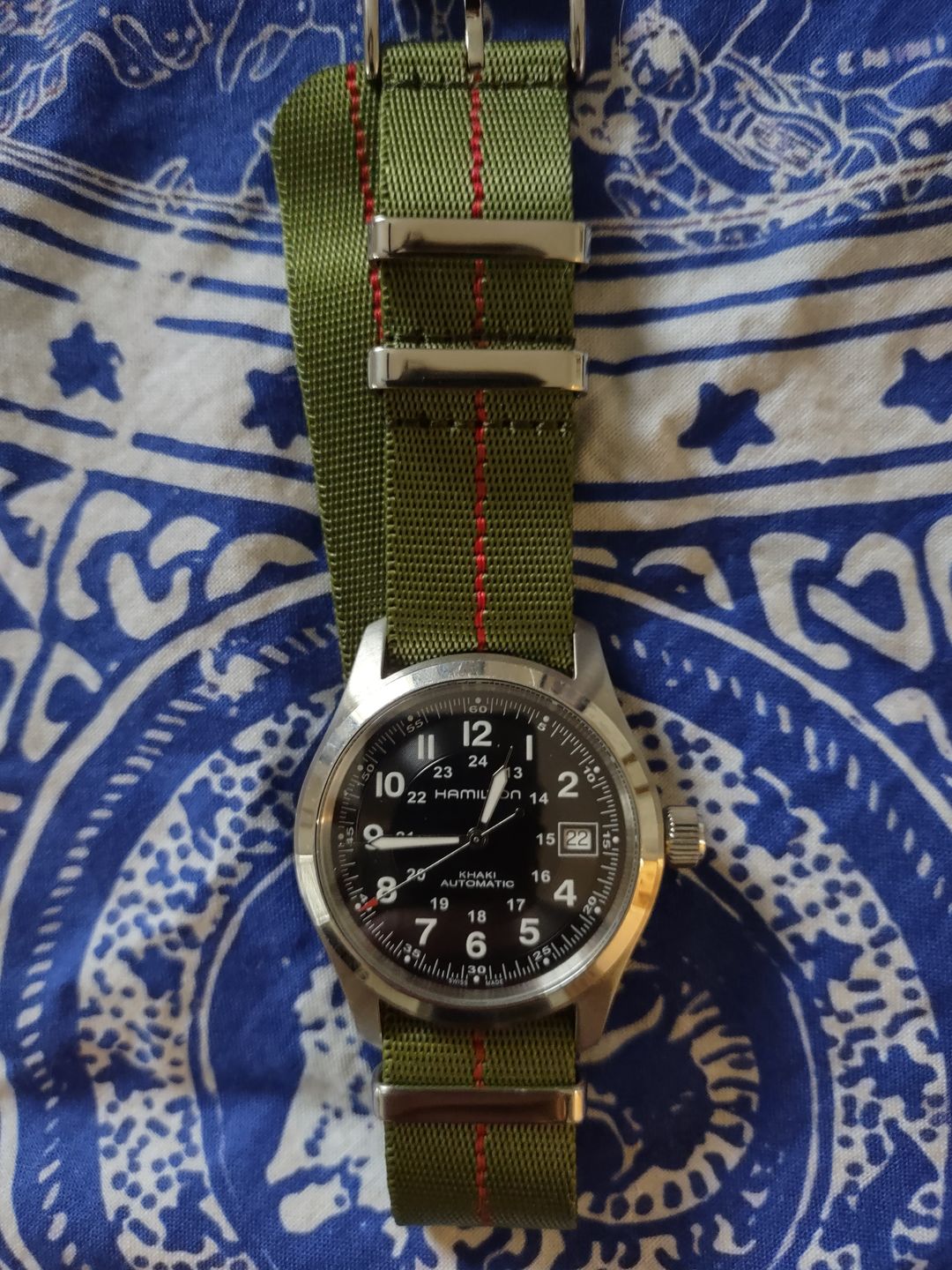 Customer photo review of AlphaShark Slim - Green/Red Stripe JV