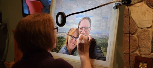 Customer photo review of Custom Paint By Numbers Kit - Upload Your Photo - Brush Set Included