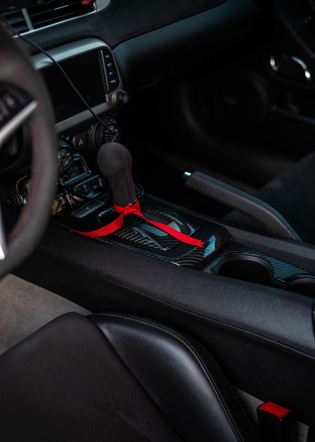 Customer photo review of Interior Carbon Fiber Center Console Cover for 2010-2015 Chevy Camaro