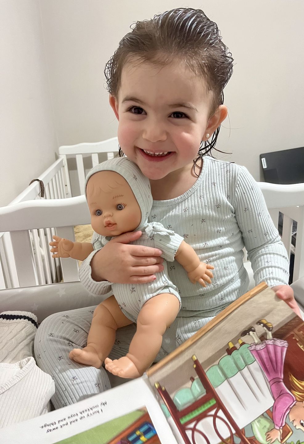 Customer photo review of The Snap Romper - Sky