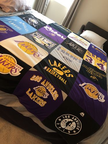 T-shirt quilt featuring los angeles lakers by Ashley from NM