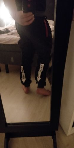 Customer photo review of Mens Power Over Track Pants - Black