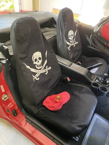 Customer photo review of Calico Jack Pirate Flag Print Universal Fit Car Seat Covers