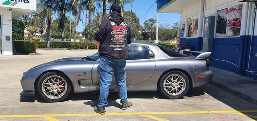 Customer photo review of Mazda RX-7 Pullover Hoodie