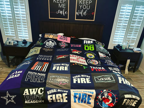 T-shirt quilt featuring tucson fire department by Morgan from AZ