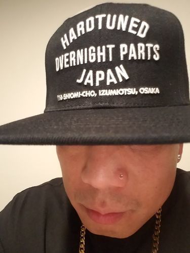 Customer photo review of Hardtuned Overnight Parts Black Flat Brim Cap