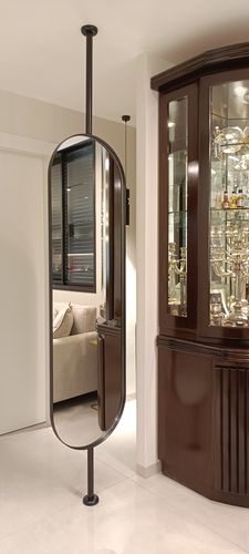 Customer photo review of מראה אובלית על עמוד לפי מידה