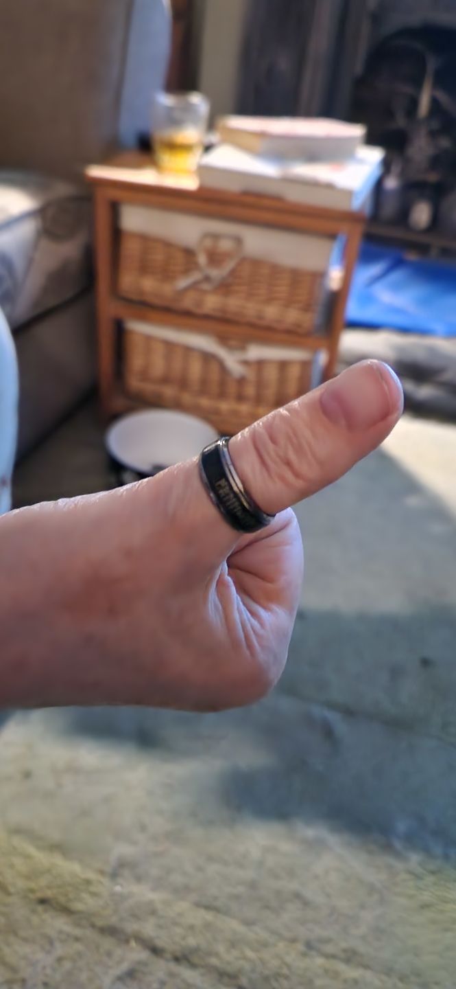 Customer photo review of Personalised Viking Rune Wonder Ring