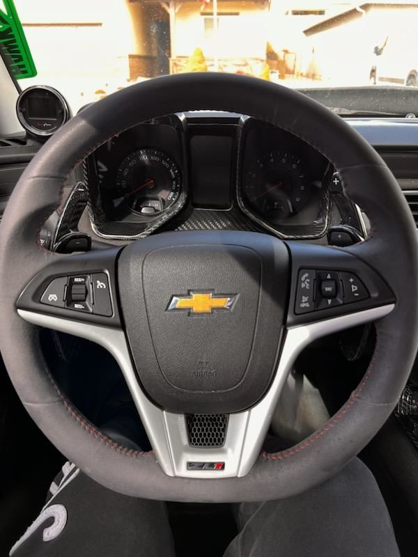 Customer photo review of 2010-2015 Chevy Camaro Carbon Fiber Gauge Cluster Trim Cover