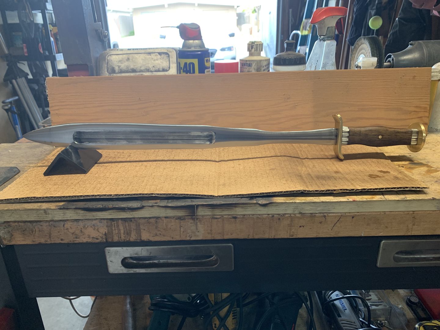 Customer photo review of 2 x 42 Inch EdgeCore Premium Ceramic Grinding Belts, 6 Pack