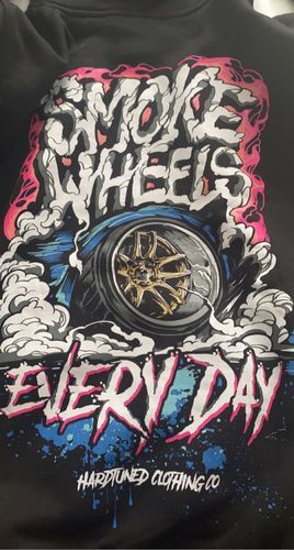 Customer photo review of Smoke Wheels Hoodie