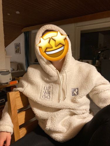 Customer photo review of PREORDER - Winterfell Sherpa - Unisex Retro Fleece Hoodie Jacket - 100% Recycled - ond