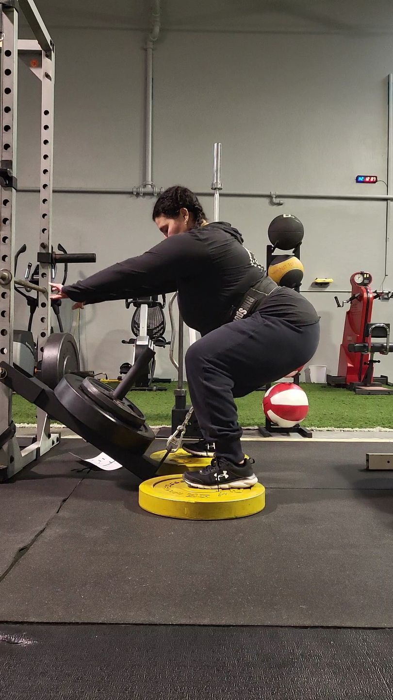 Customer photo review of Belt squat attachment