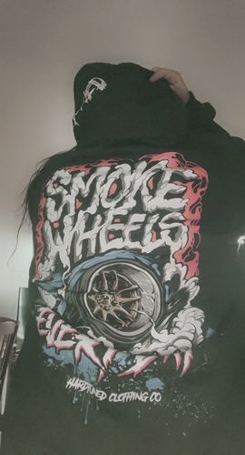 Customer photo review of Smoke Wheels Hoodie