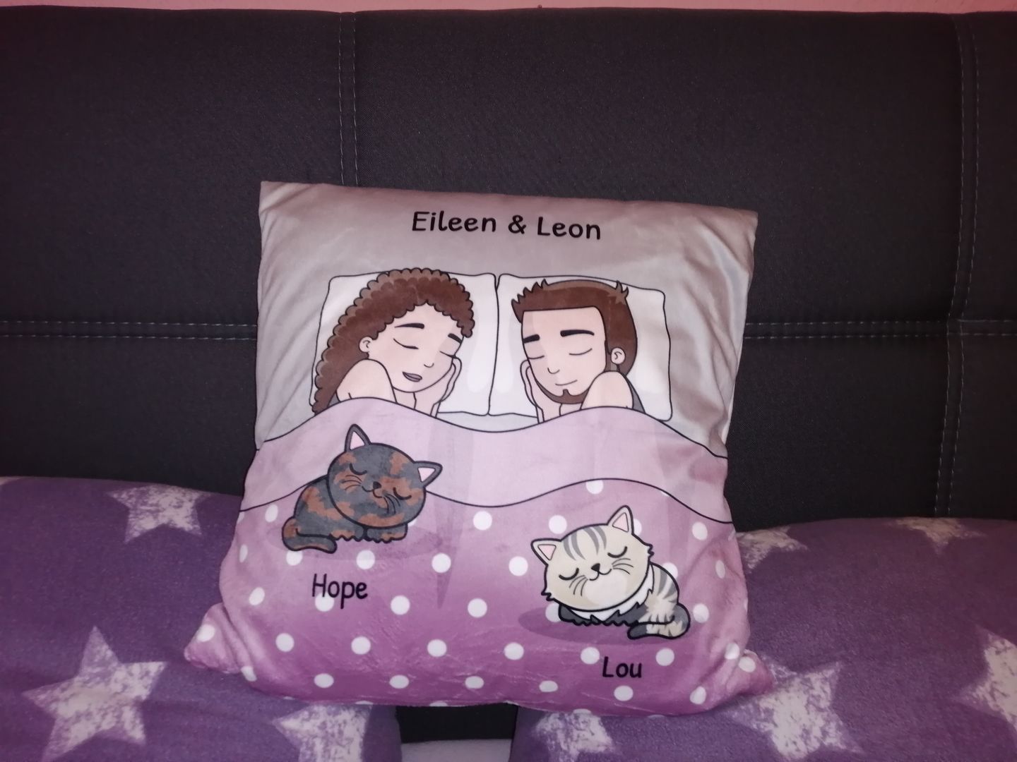Customer photo review of Kuschelzeit mit Fellnasen - Individuelles Kissen