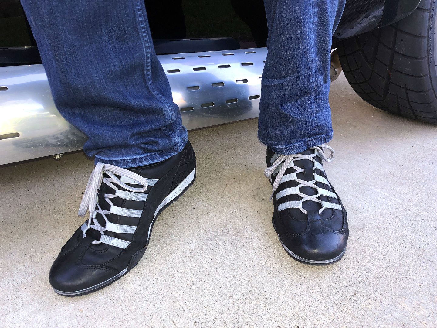Customer photo review of Men's GrandPrix Sneaker in Asphalt (Black and Gray)
